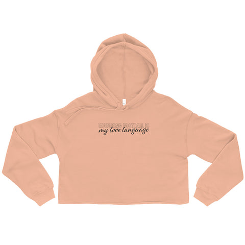 Football Love Language Cropped Sweatshirt